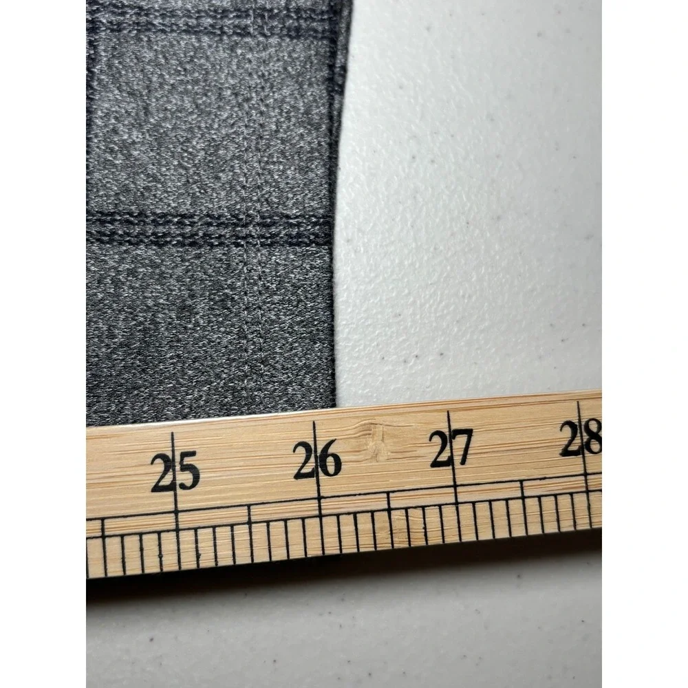 LOFT Gray Plaid Pull On Pants XL Stretch Slim Skinny Office‎ Workwear Y2K